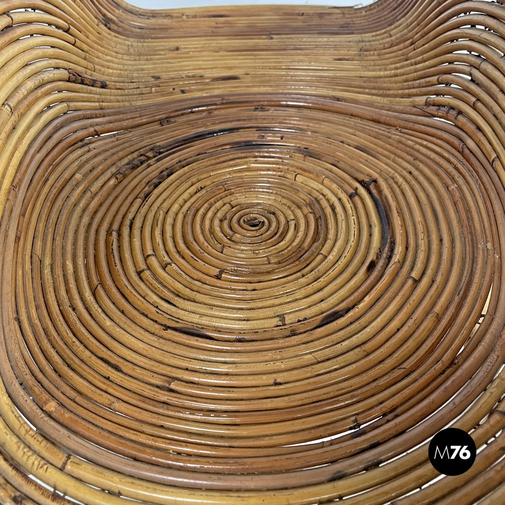 Italian mid-century modern bamboo magazine rack by Vivai Del Sud, 1960s