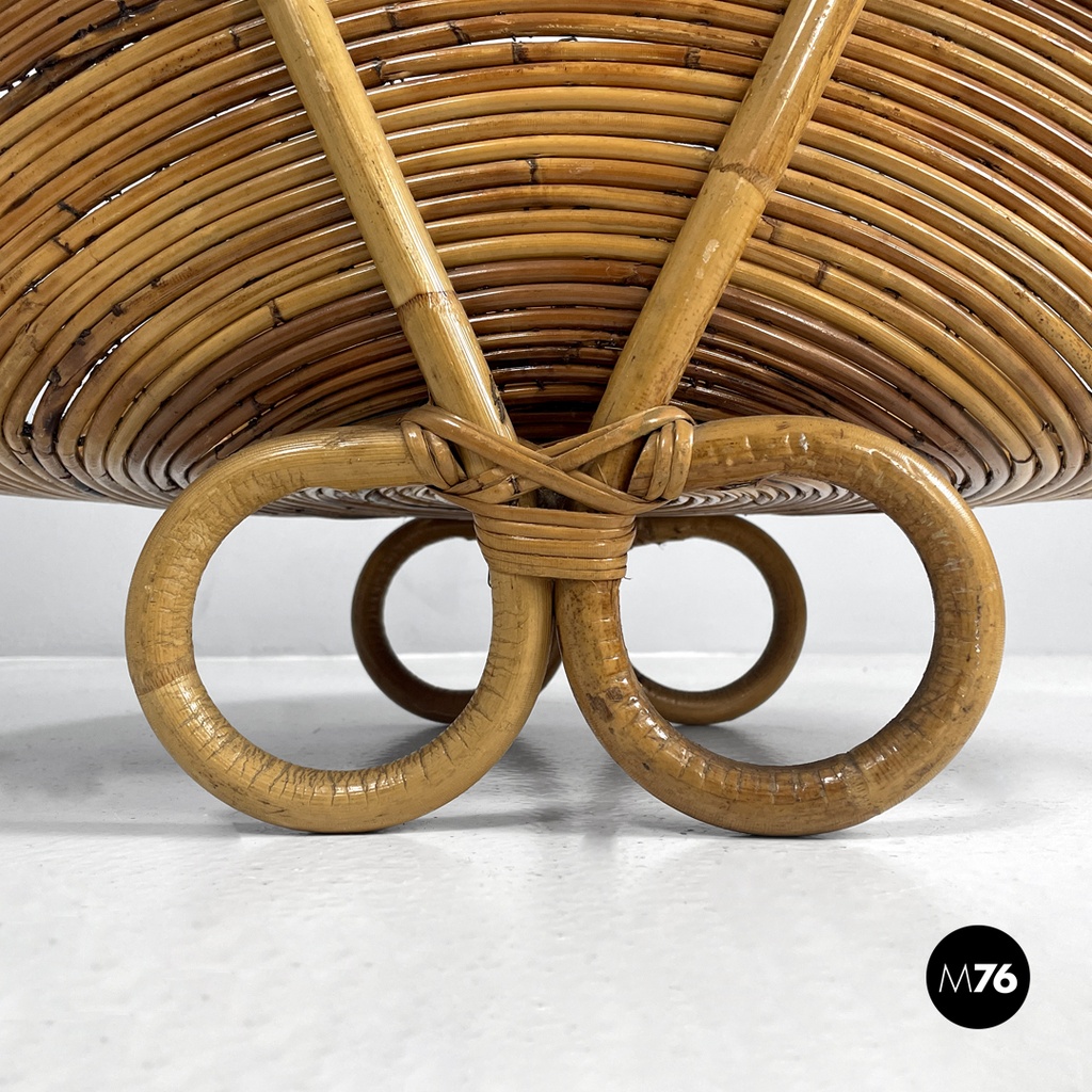 Italian mid-century modern bamboo magazine rack by Vivai Del Sud, 1960s