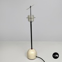 Italian modern black and white metal table lamp with directional light, 1980s
