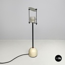 Italian modern black and white metal table lamp with directional light, 1980s