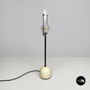 Italian modern black and white metal table lamp with directional light, 1980s