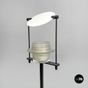 Italian modern black and white metal table lamp with directional light, 1980s
