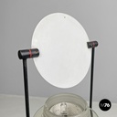 Italian modern black and white metal table lamp with directional light, 1980s