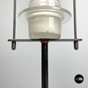 Italian modern black and white metal table lamp with directional light, 1980s