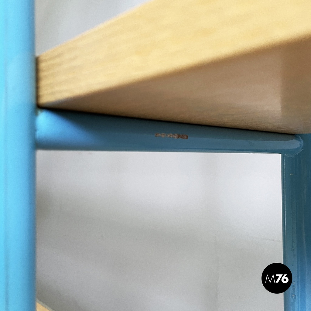 Italian modern Glass, wood metal Bookcase Gritti by Andrea Branzi Memphis, 2000s