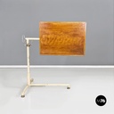 Industrial mid-century adjustable work table in iron and wood, 1960s