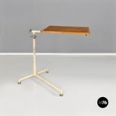 Industrial mid-century adjustable work table in iron and wood, 1960s