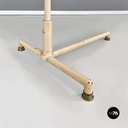 Industrial mid-century adjustable work table in iron and wood, 1960s