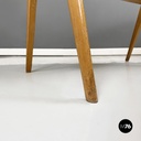 Italian mid-century modern coffee table in wood and decorated glass, 1950s