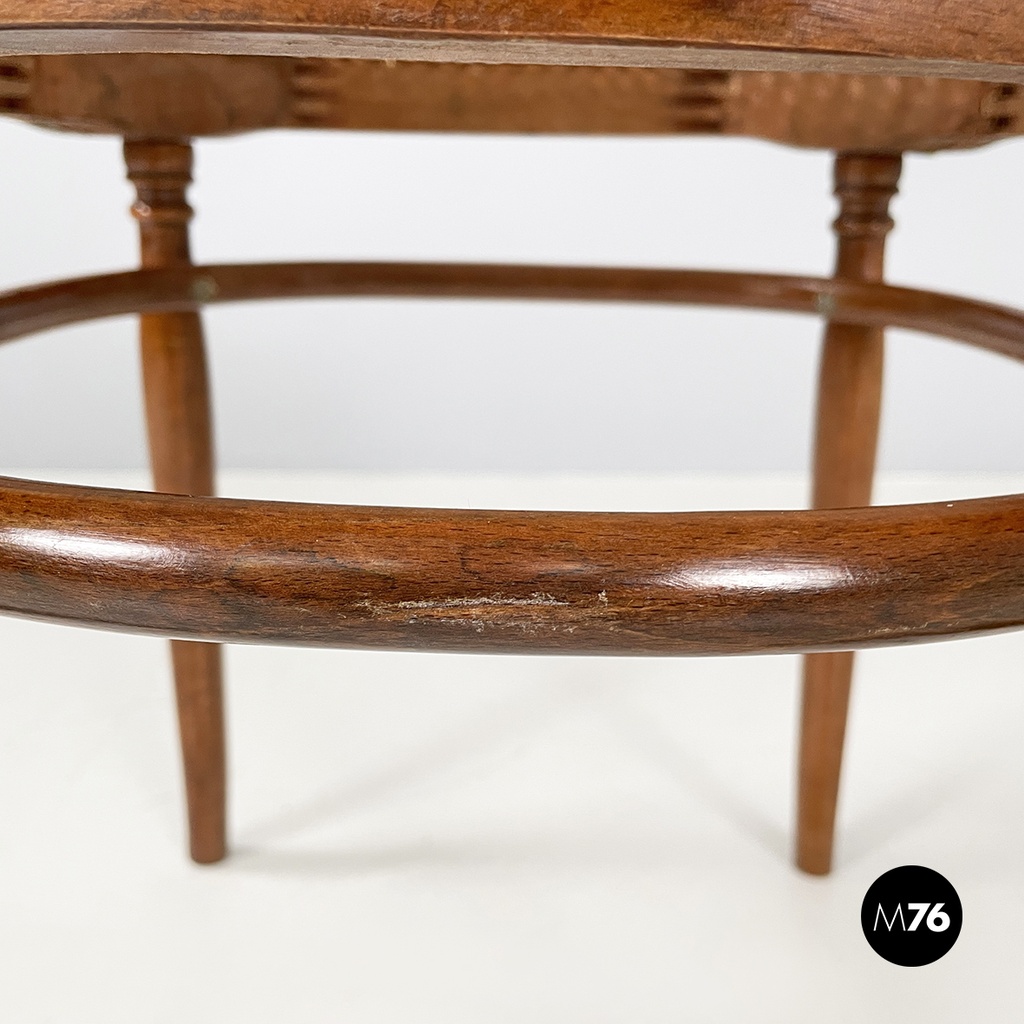 Italian mid-century modern Vienna straw and wood chair, 1900-1950s