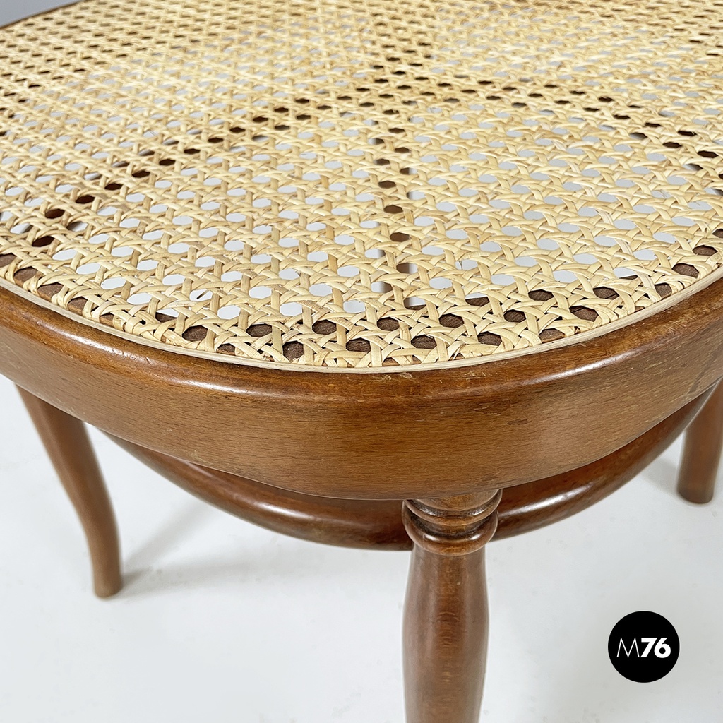 Italian mid-century modern Vienna straw and wood chair, 1900-1950s