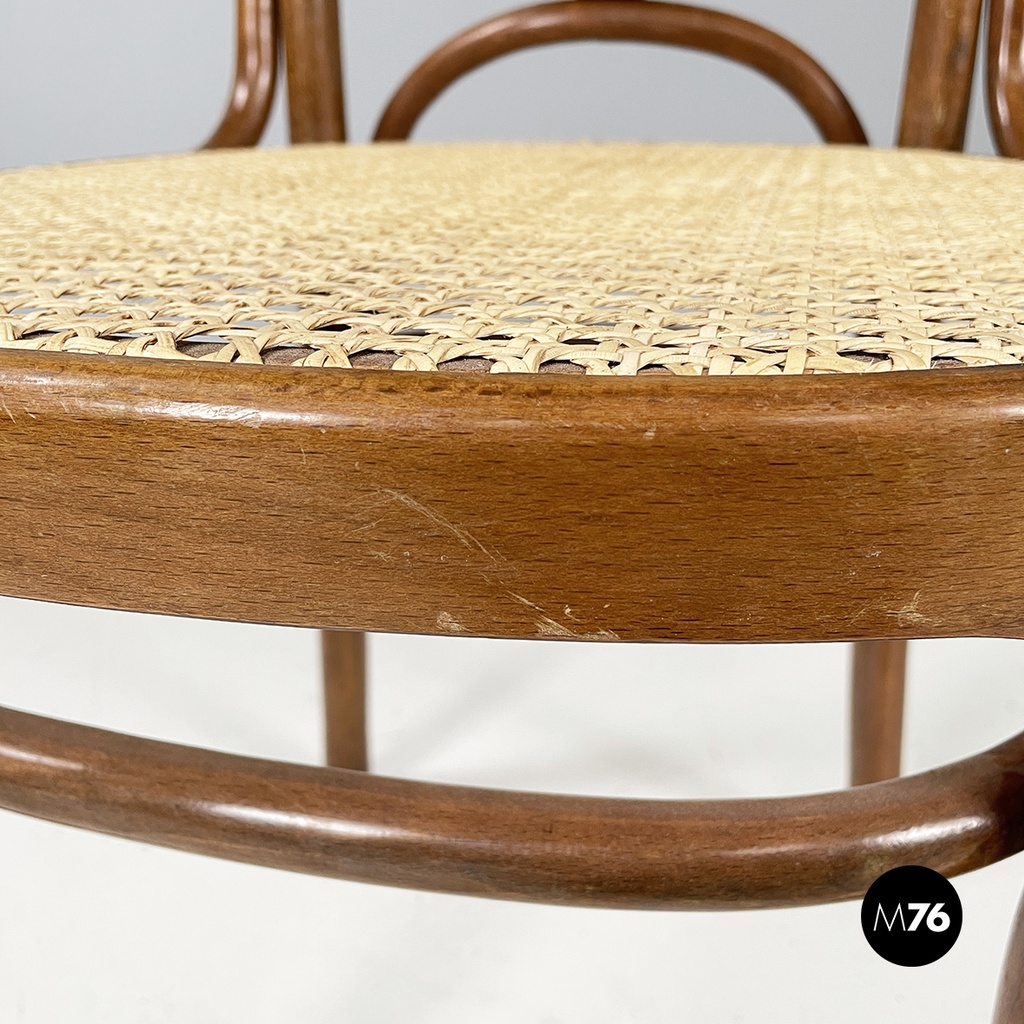 Italian mid-century modern Vienna straw and wood chair, 1900-1950s