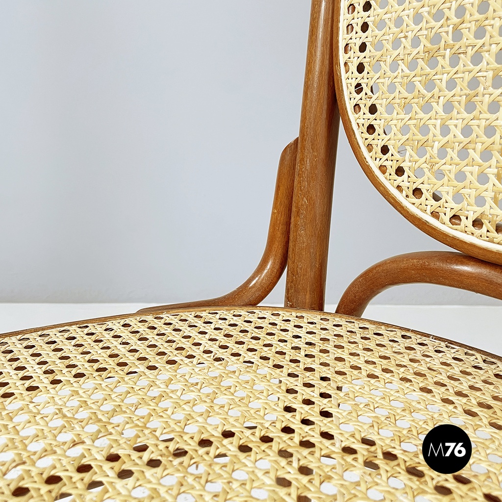 Italian mid-century modern Vienna straw and wood chair, 1900-1950s