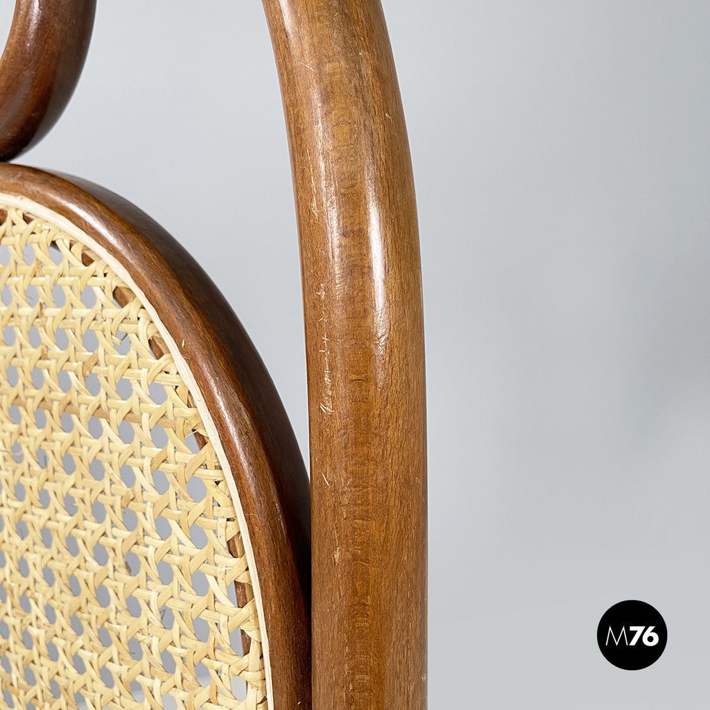 Italian mid-century modern Vienna straw and wood chair, 1900-1950s
