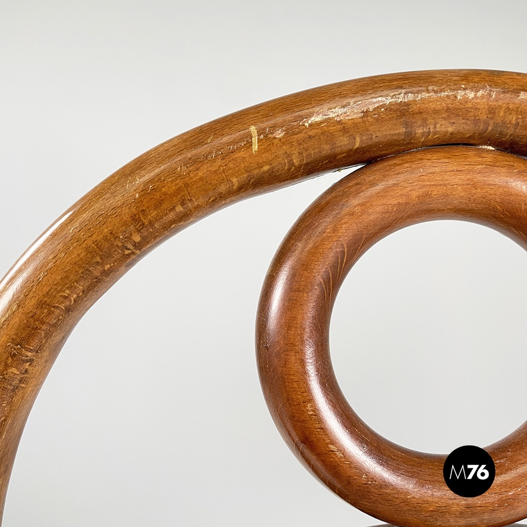 Italian mid-century modern Vienna straw and wood chair, 1900-1950s