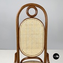 Italian mid-century modern Vienna straw and wood chair, 1900-1950s