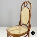 Italian mid-century modern Vienna straw and wood chair, 1900-1950s