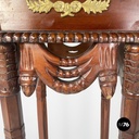 Italian Liberty style Wooden square high column with brass details, 1940s