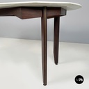 Italian mid-century modern dining table in marble, wood and bass, 1960s