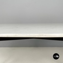 Italian mid-century modern dining table in marble, wood and bass, 1960s