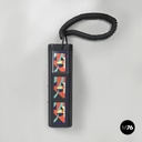 Italian modern grey decorated plastic telephone Twin Phone Deco by Swatch, 1980s