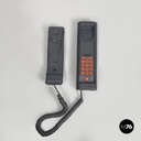 Italian modern grey decorated plastic telephone Twin Phone Deco by Swatch, 1980s