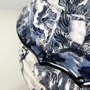 Italian mid-century modern Vase in white and blue ceramic, 1900-1950s