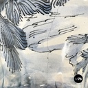 Italian mid-century modern Vase in white and blue ceramic, 1900-1950s