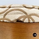 Italian mid-century modern Round pouf with hidden compartment by Pozzi, 1960s