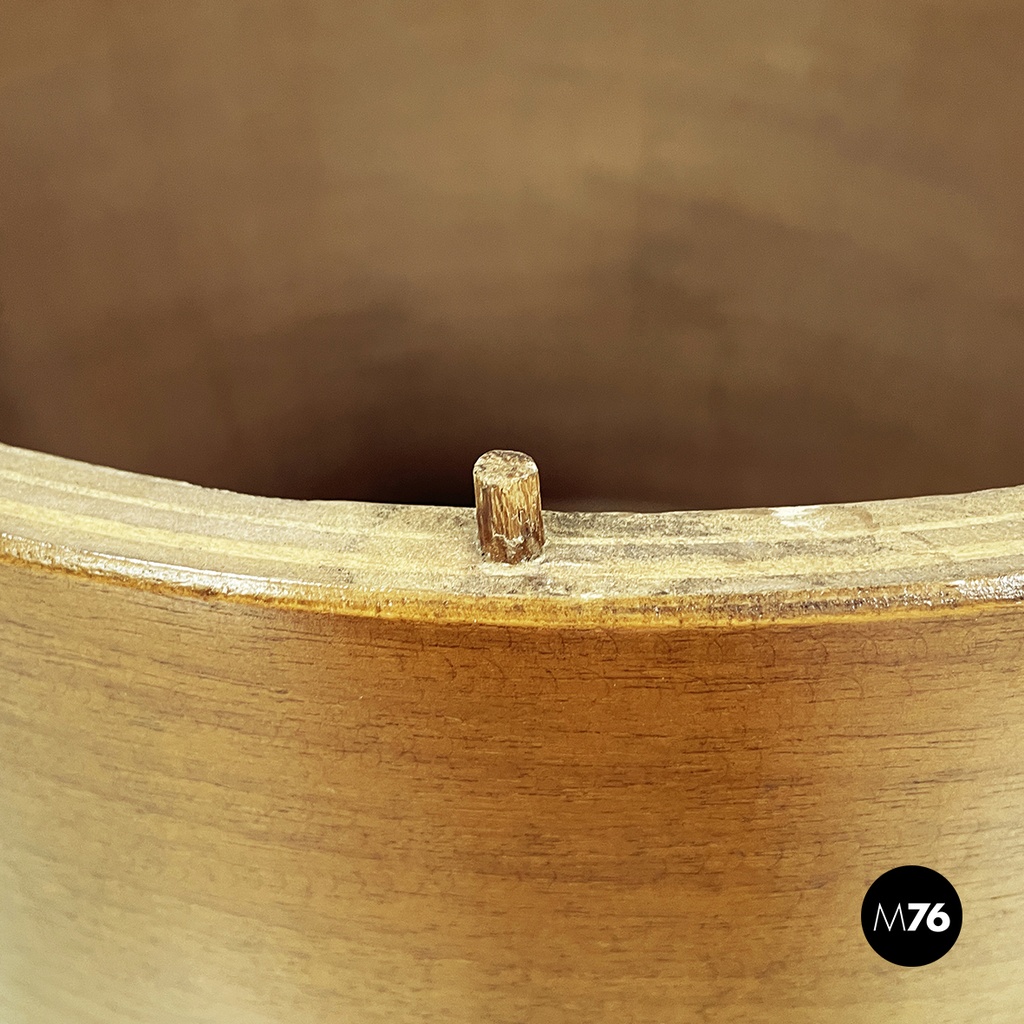 Italian mid-century modern Round pouf with hidden compartment by Pozzi, 1960s