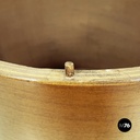 Italian mid-century modern Round pouf with hidden compartment by Pozzi, 1960s