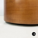 Italian mid-century modern Round pouf with hidden compartment by Pozzi, 1960s