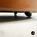 Italian mid-century modern Round pouf with hidden compartment by Pozzi, 1960s