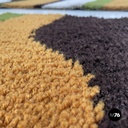 Italian modern rectangular rugs with wavy decorations in green and orange, 1970s