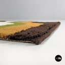 Italian modern rectangular rugs with wavy decorations in green and orange, 1970s