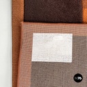 Italian modern rectangular rug with brown and orange geometric decorations 1970s