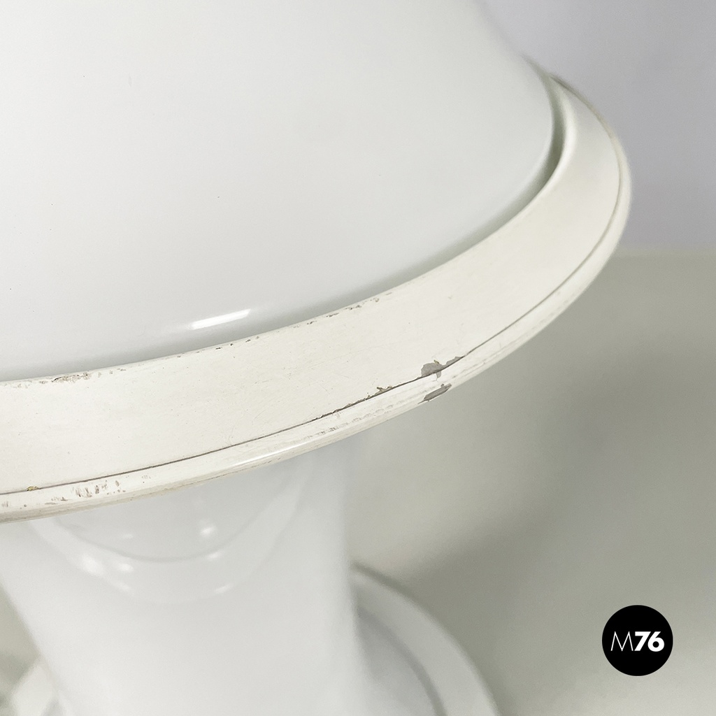 Italian modern Opaline glass floor lamp Bamboo by Enrico Tronconi, 1980s