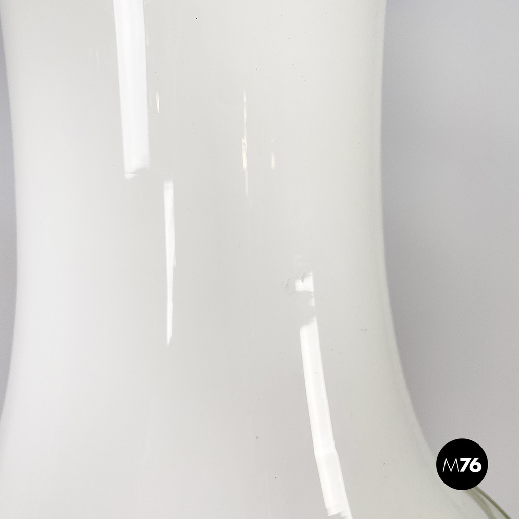 Italian modern Opaline glass floor lamp Bamboo by Enrico Tronconi, 1980s