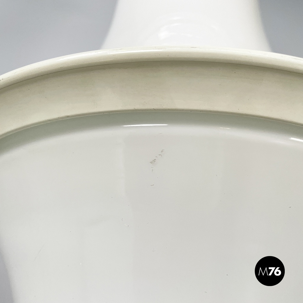 Italian modern Opaline glass floor lamp Bamboo by Enrico Tronconi, 1980s