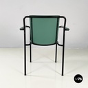Italian modern Green leather chairs Movie by Marenco for Poltrona Frau, 1980s