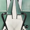 Italian modern Green leather chairs Movie by Marenco for Poltrona Frau, 1980s