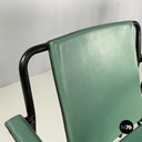 Italian modern Green leather chairs Movie by Marenco for Poltrona Frau, 1980s
