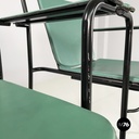 Italian modern Green leather chairs Movie by Marenco for Poltrona Frau, 1980s