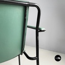 Italian modern Green leather chairs Movie by Marenco for Poltrona Frau, 1980s