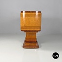 Italian Art Deco wooden bar cabinet mirrored doors and decorative inlays, 1930s