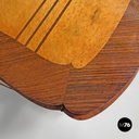 Italian Art Deco wooden bar cabinet mirrored doors and decorative inlays, 1930s