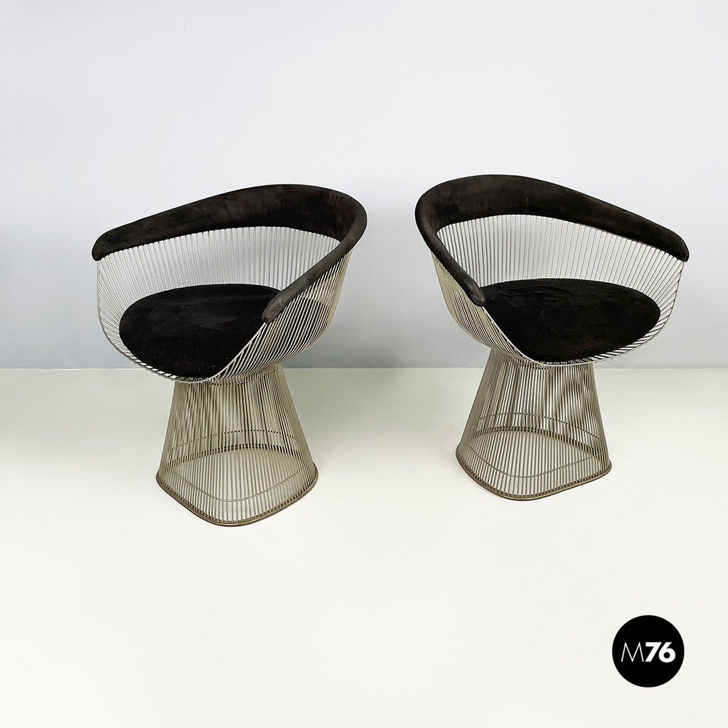 Usa modern Black fabric metal Cockpit chairs by Warren Platner for Knoll, 1970s
