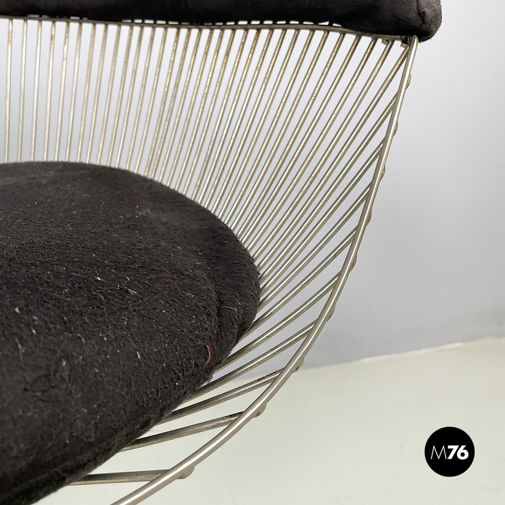 Usa modern Black fabric metal Cockpit chairs by Warren Platner for Knoll, 1970s