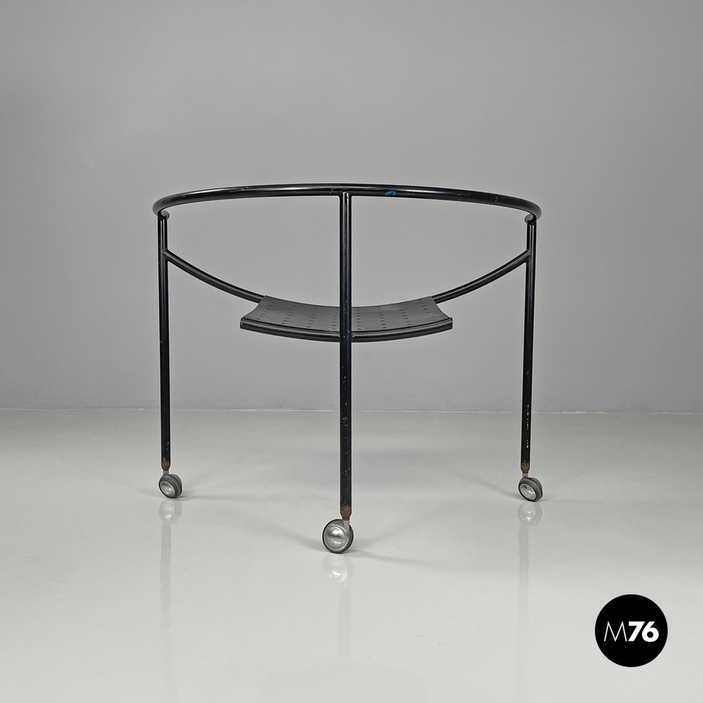 French modern black metal armchair Dr Sonderbar by Philippe Starck for XO, 1980s