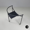 French modern black metal armchair Dr Sonderbar by Philippe Starck for XO, 1980s